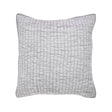 Orchids Lux Bella Channel Quilting Grey 26 X 26 Quilt Sham