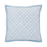 Orchids Lux Bliss Geomatric/Floral Aqua 26 X 26 Printed Quilt Sham