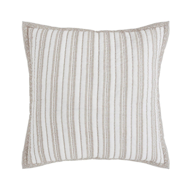 Orchids Lux Serenity Channel/Geomatric/Floral Sand 26 X 26 Printed Quilt Sham