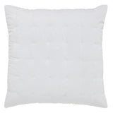 Orchids Lux Bailey Solid Color & Tuck Embroidery White 26 X 26 Quilt Sham