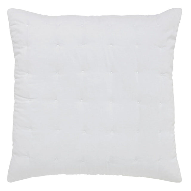 Orchids Lux Bailey Solid Color & Tuck Embroidery White 26 X 26 Quilt Sham