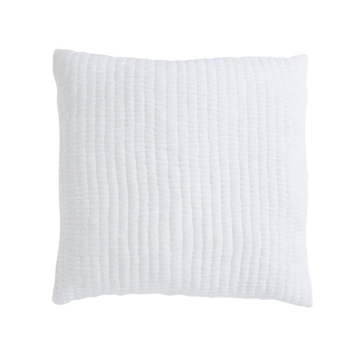 Orchids Lux Bella Channel Quilting White 26 X 26 Quilt Sham