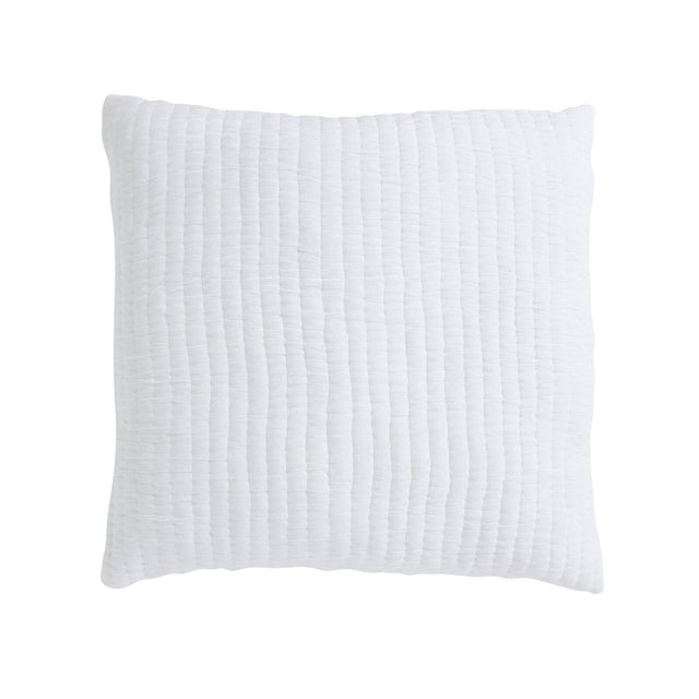 Orchids Lux Bella Channel Quilting White 26 X 26 Quilt Sham