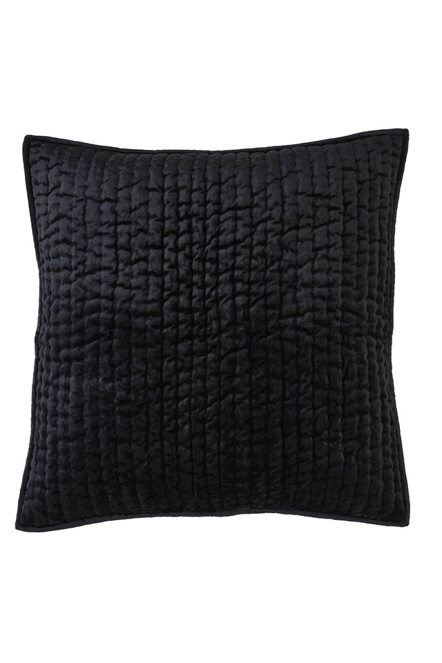 Orchids Lux Walton Channel Black 26 X 26 Quilt Sham