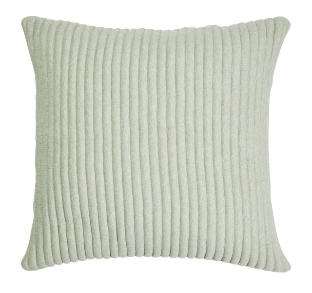 Orchids Lux Charlton Channel Quilting Green Melange 26 X 26 Quilt Sham