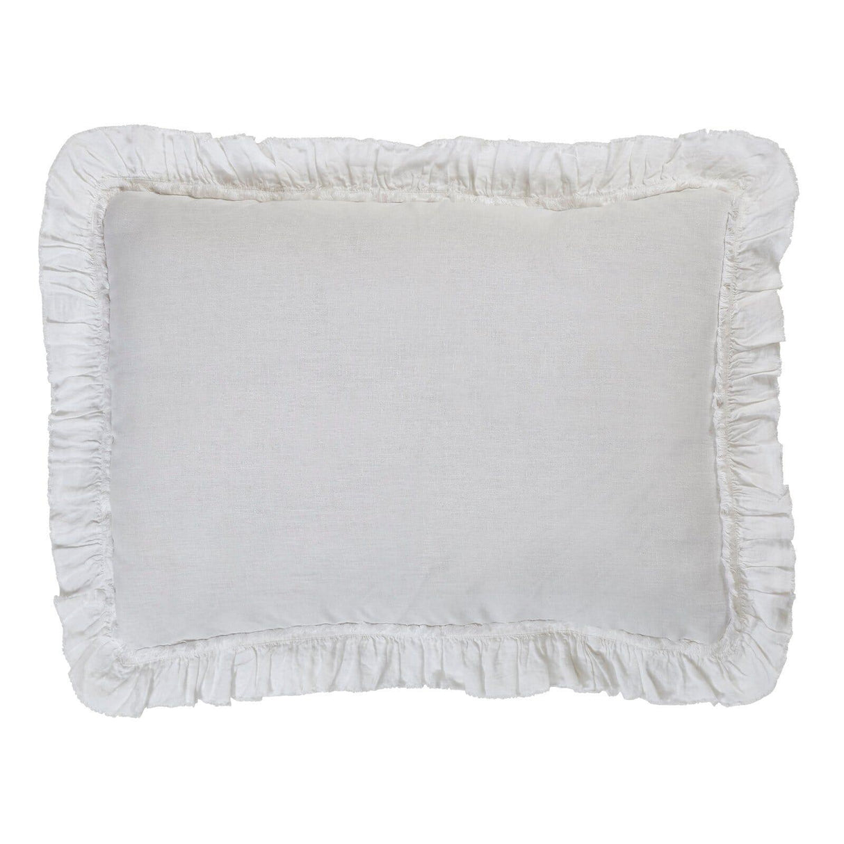 Orchids Lux Ruffle Solid Color & Ruffle White 20 X 36 Duvet Cover Sham