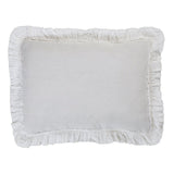 Orchids Lux Ruffle Solid Color & Ruffle White 20 X 36 Duvet Cover Sham