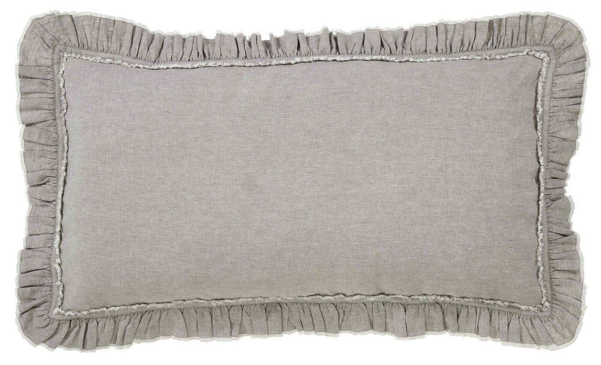 Orchids Lux Ruffle Solid Color & Ruffle Grey 20 X 36 Duvet Cover Sham