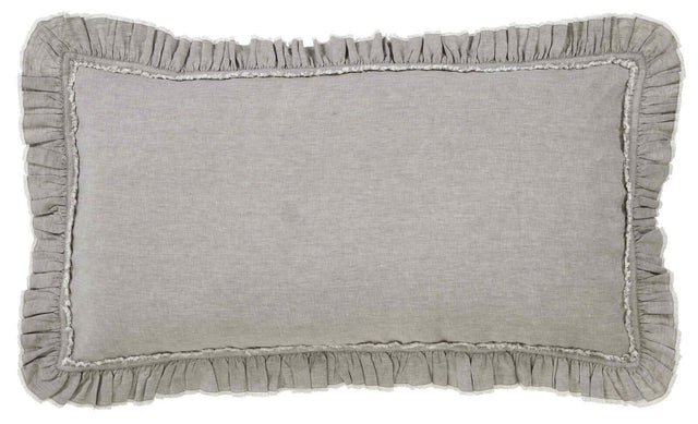 Orchids Lux Ruffle Solid Color & Ruffle Grey 20 X 36 Duvet Cover Sham
