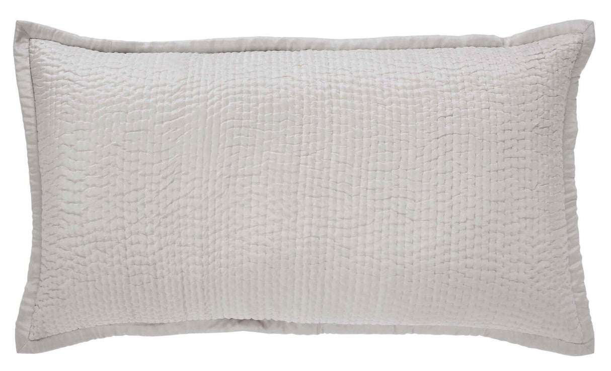 Orchids Lux Lucy Stitching Oyster 20 X 36 Coverlet Sham