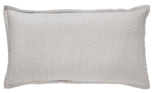 Orchids Lux Lucy Stitching Oyster 20 X 36 Coverlet Sham