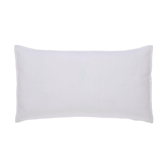 Orchids Lux Athena Chevron White 20 X 36 Coverlet Sham