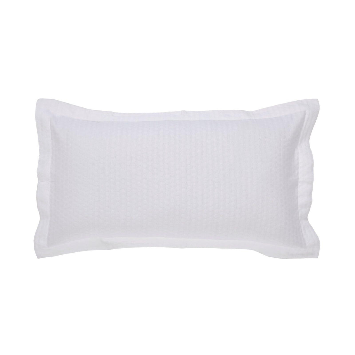 Orchids Lux Marina Geomatric White 20 X 36 Matelasse Coverlet Sham