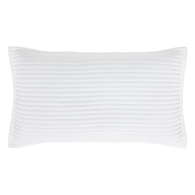 Orchids Lux Milton Geomatric White 20 X 36 Coverlet Sham