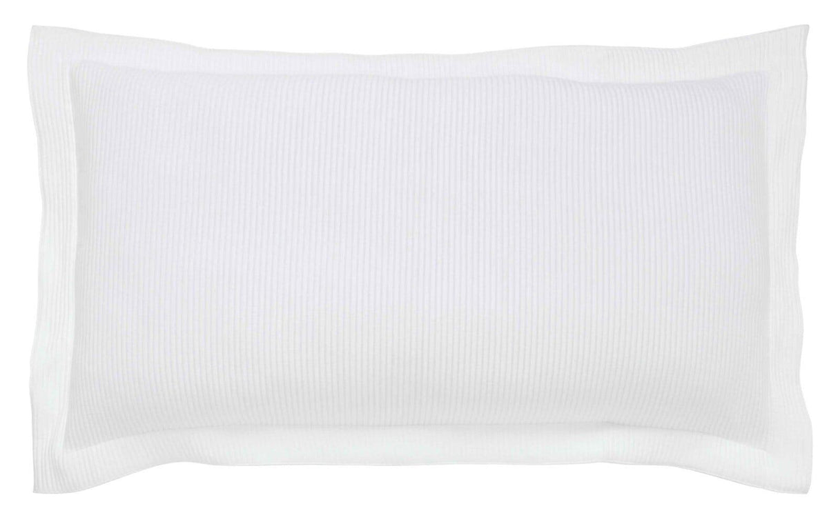 Orchids Lux Soho Stripes White 20 X 36 Matelasse Coverlet Sham