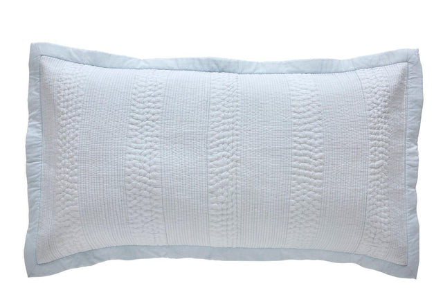 Orchids Lux Laysan Channel Sky 20 X 36 Coverlet Sham