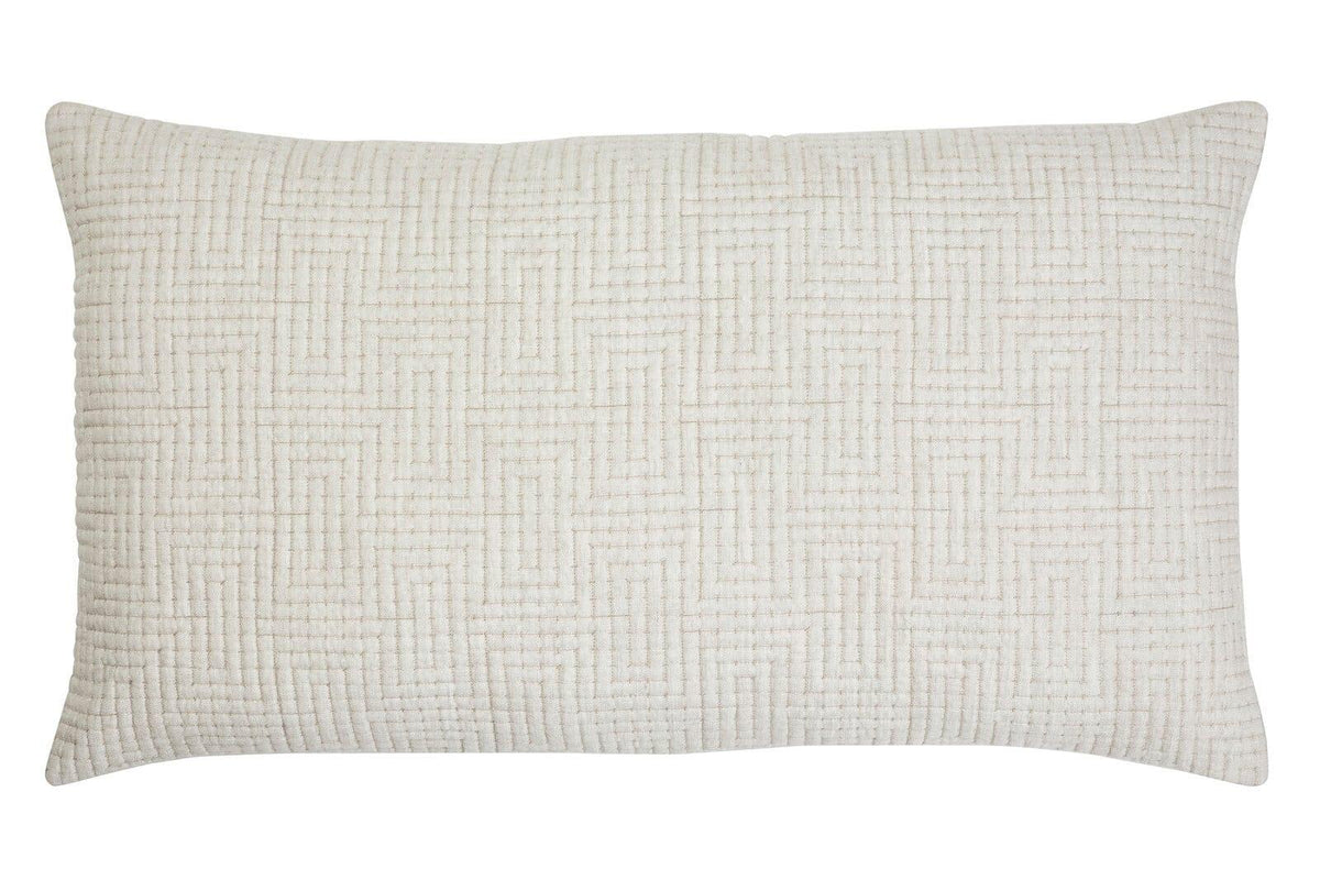 Orchids Lux Maze Geomatric Flax 20 X 36 Coverlet Sham