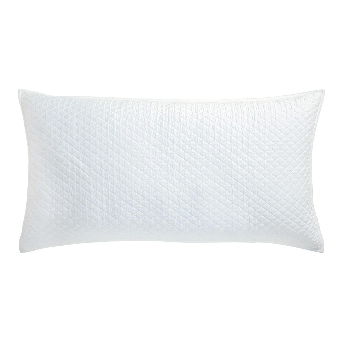 Orchids Lux Merida Geomatric White 20 X 36 Quilted Coverlet Sham
