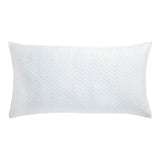 Orchids Lux Merida Geomatric White 20 X 36 Quilted Coverlet Sham