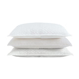 Orchids Lux Merida Geomatric White 20 X 36 Quilted Coverlet Sham