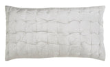 Orchids Lux Bailey Solid Color & Tuck Embroidery Silver 20 X 36 Quilt Sham