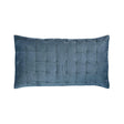 Orchids Lux Bailey Solid Color & Tuck Embroidery Smoky Blue 20 X 36 Quilt Sham
