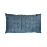 Orchids Lux Bailey Solid Color & Tuck Embroidery Smoky Blue 20 X 36 Quilt Sham