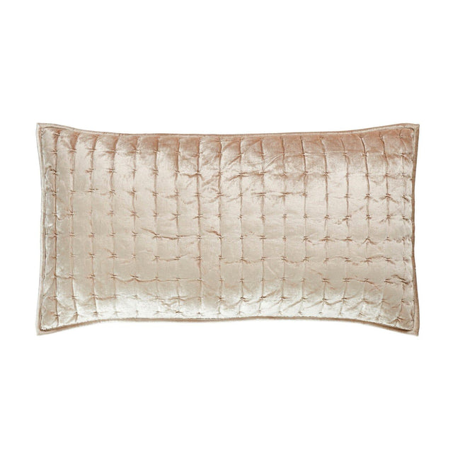 Orchids Lux Luna Stitch Champagne 20 X 36 Quilt Sham