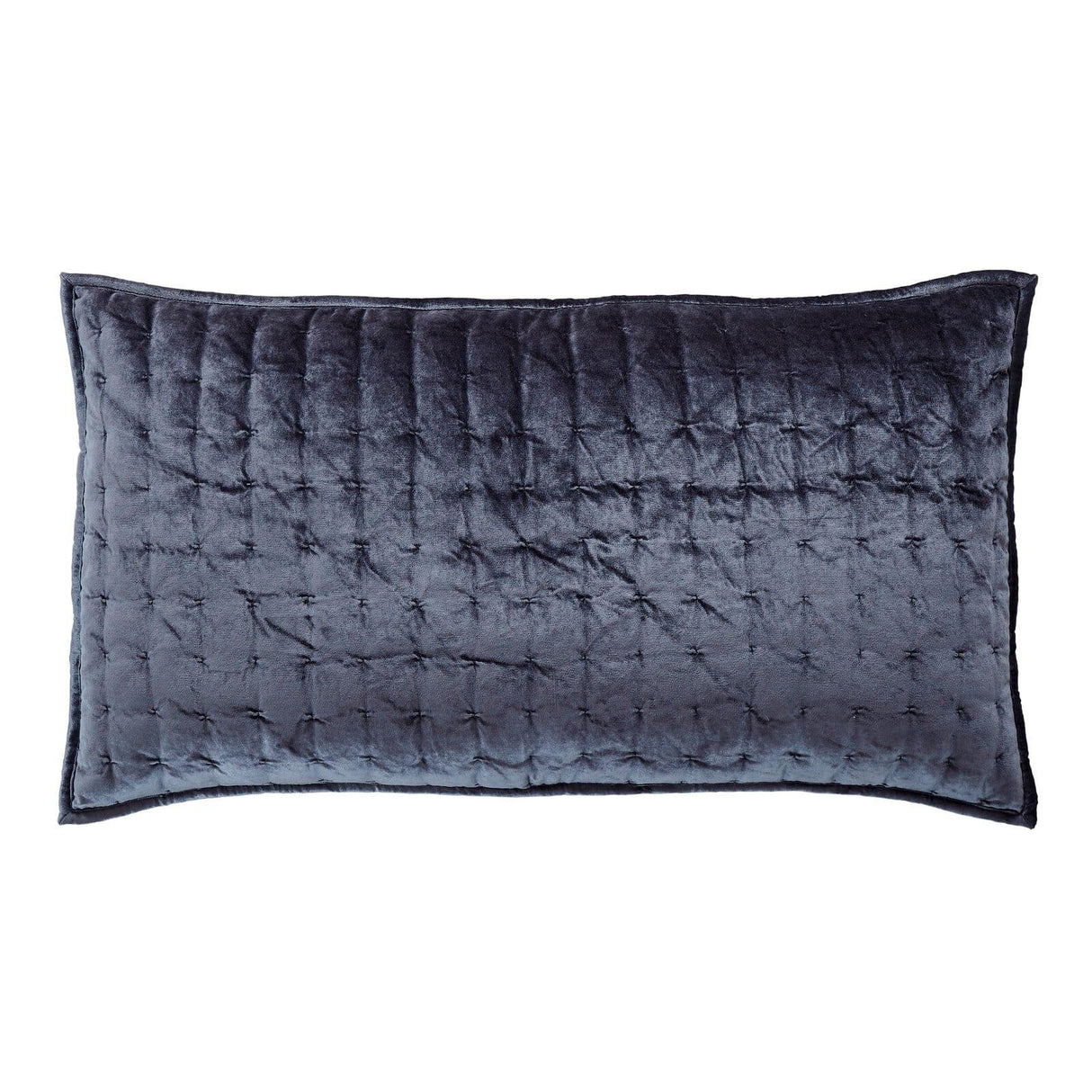Orchids Lux Luna Stitch Navy 20 X 36 Quilt Sham