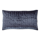 Orchids Lux Luna Stitch Navy 20 X 36 Quilt Sham