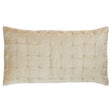 Orchids Lux Bailey Solid Color & Tuck Embroidery Champagne 20 X 36 Quilt Sham