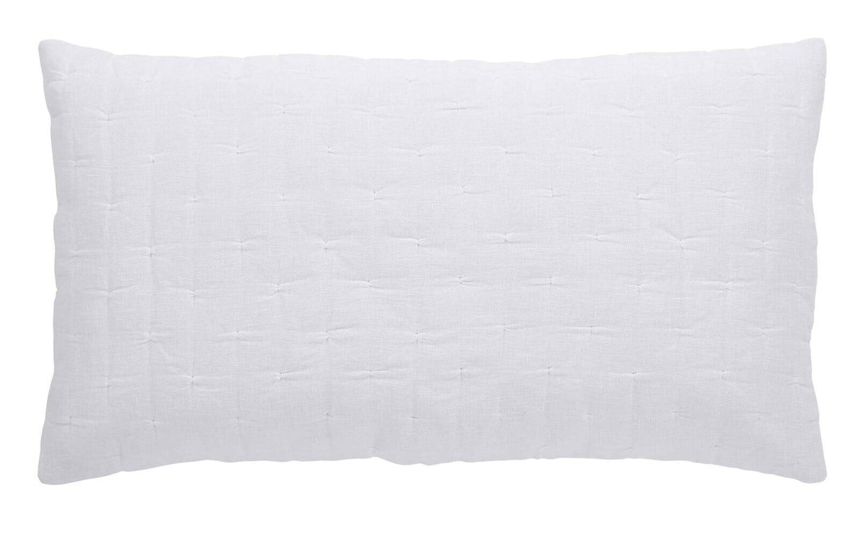 Orchids Lux Sophie Solid Color/Stitch White 20 X 36 Quilt Sham