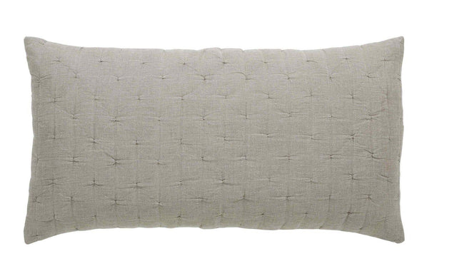 Orchids Lux Sophie Solid Color/Stitch Flax 20 X 36 Quilt Sham