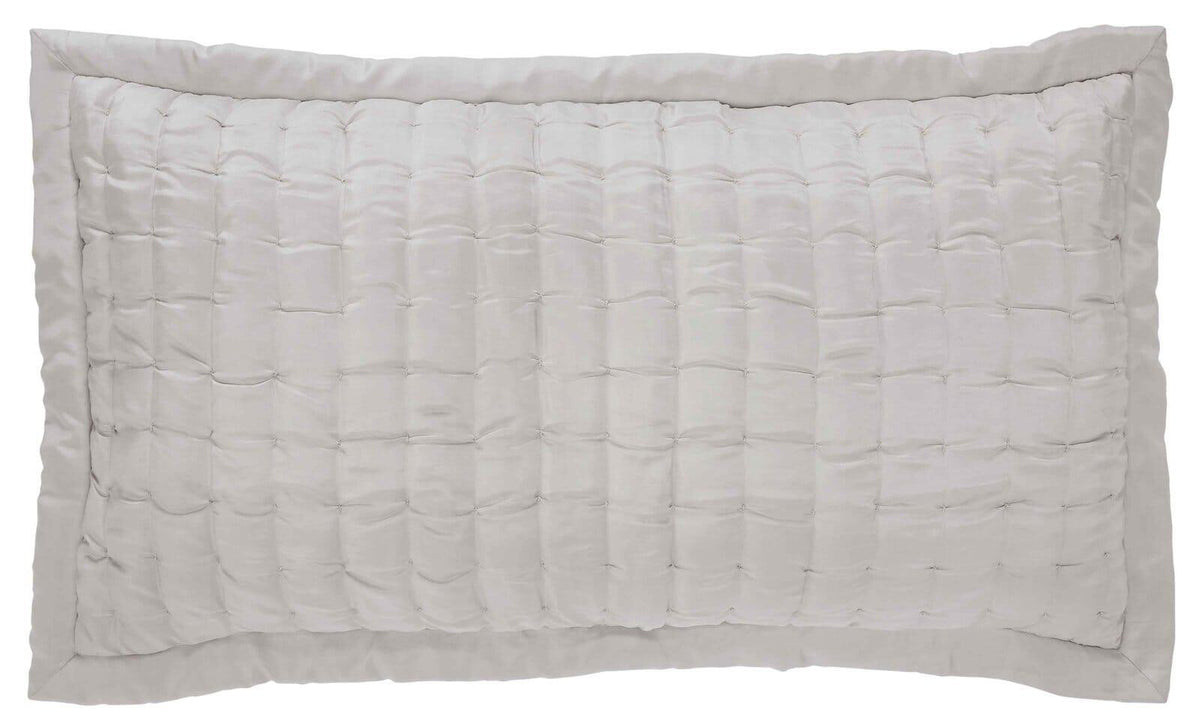 Orchids Lux Madison Stitch Oyster 20 X 36 Quilt Sham