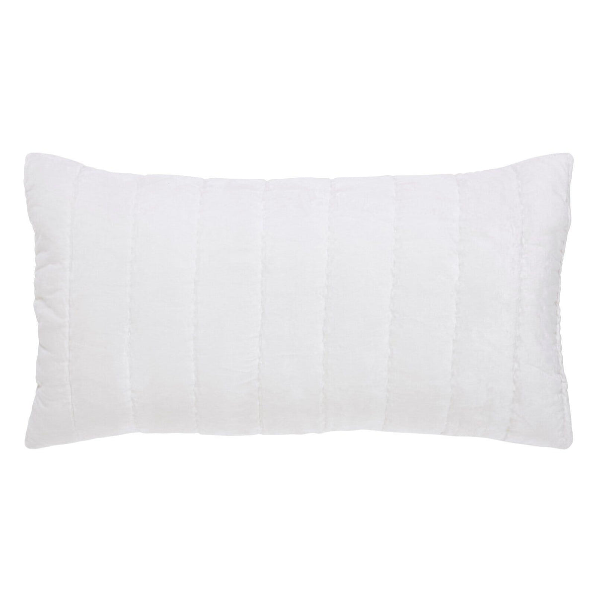 Orchids Lux Gatsby Channel Quilting White 20 X 36 Quilt Sham