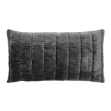 Orchids Lux Gatsby Channel Quilting Steel 20 X 36 Quilt Sham