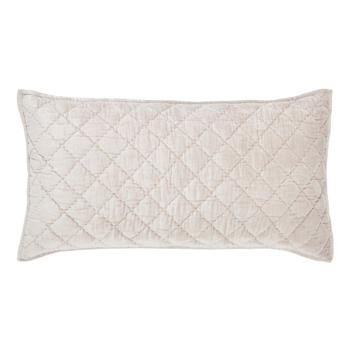 Orchids Lux Clermont Geomatric White 20 X 36 Quilt Sham