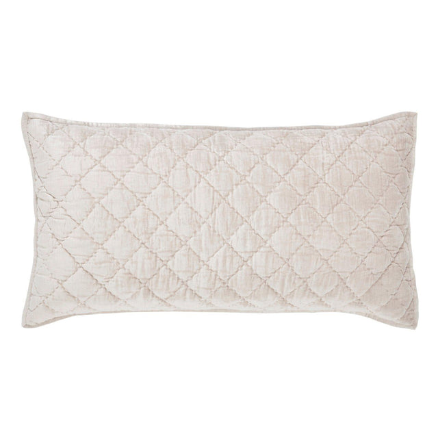 Orchids Lux Clermont Geomatric White 20 X 36 Quilt Sham