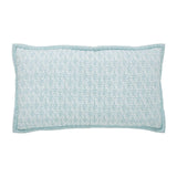 Orchids Lux Serenity Channel/Geomatric/Floral Sage 20 X 36 Printed Quilt Sham