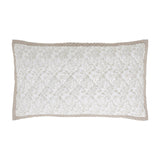 Orchids Lux Bliss Geomatric/Floral Sand 20 X 36 Printed Quilt Sham