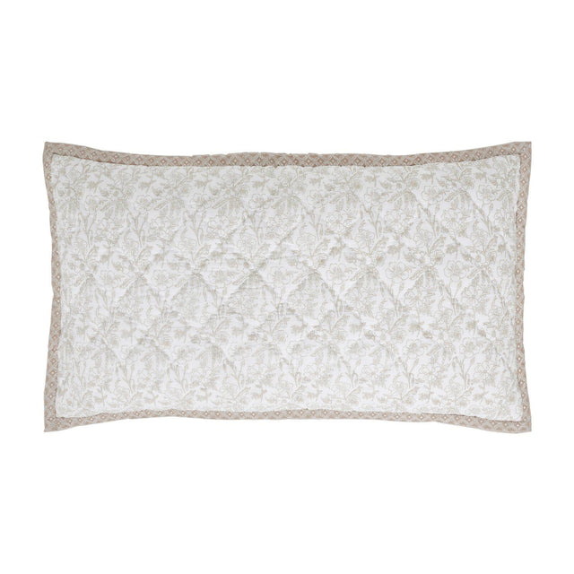 Orchids Lux Bliss Geomatric/Floral Sand 20 X 36 Printed Quilt Sham