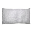 Orchids Lux Bella Channel Quilting Grey 20 X 36 Quilt Sham