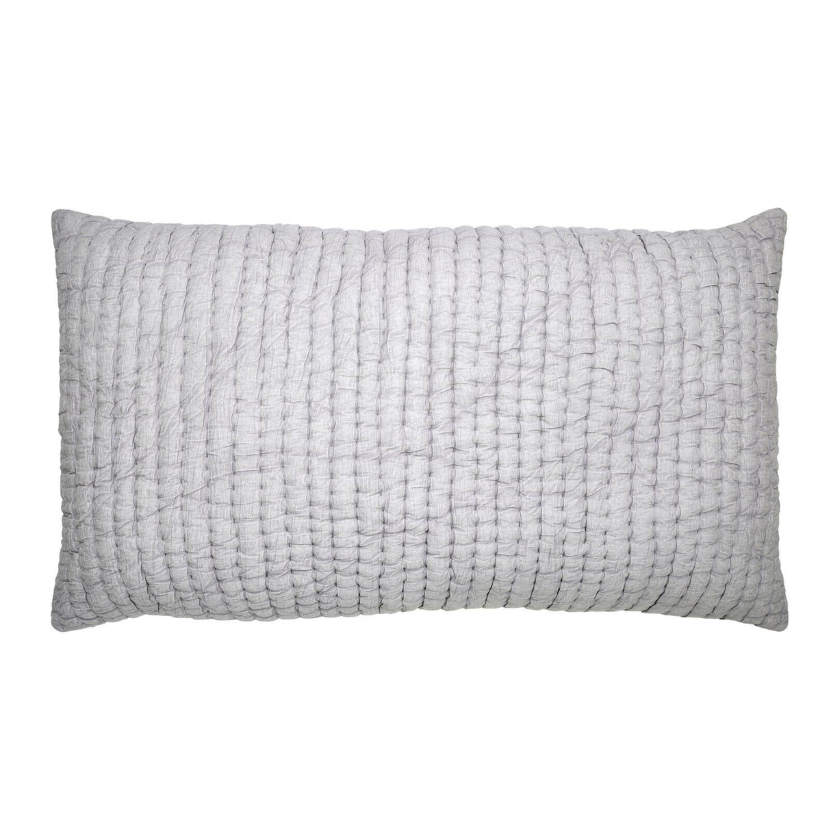 Orchids Lux Bella Channel Quilting Grey 20 X 36 Quilt Sham