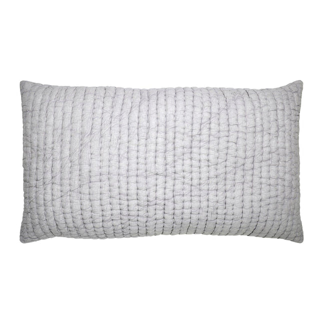 Orchids Lux Bella Channel Quilting Grey 20 X 36 Quilt Sham