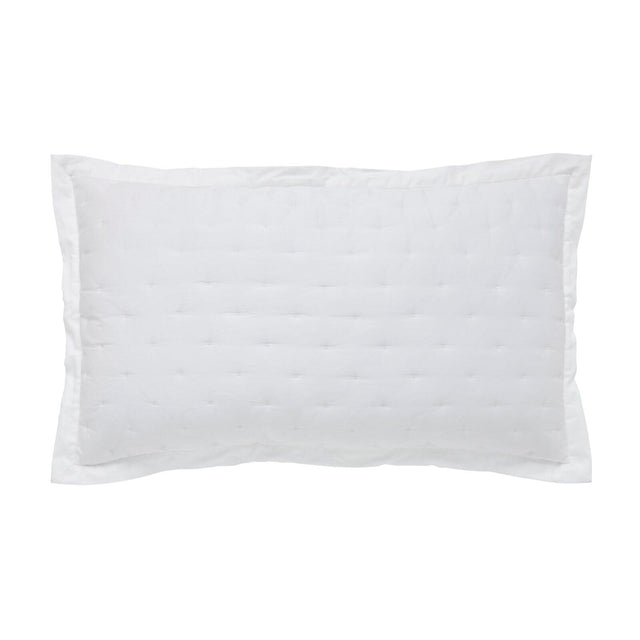 Orchids Lux Oscar Stitch White 20 X 36 Quilt Sham