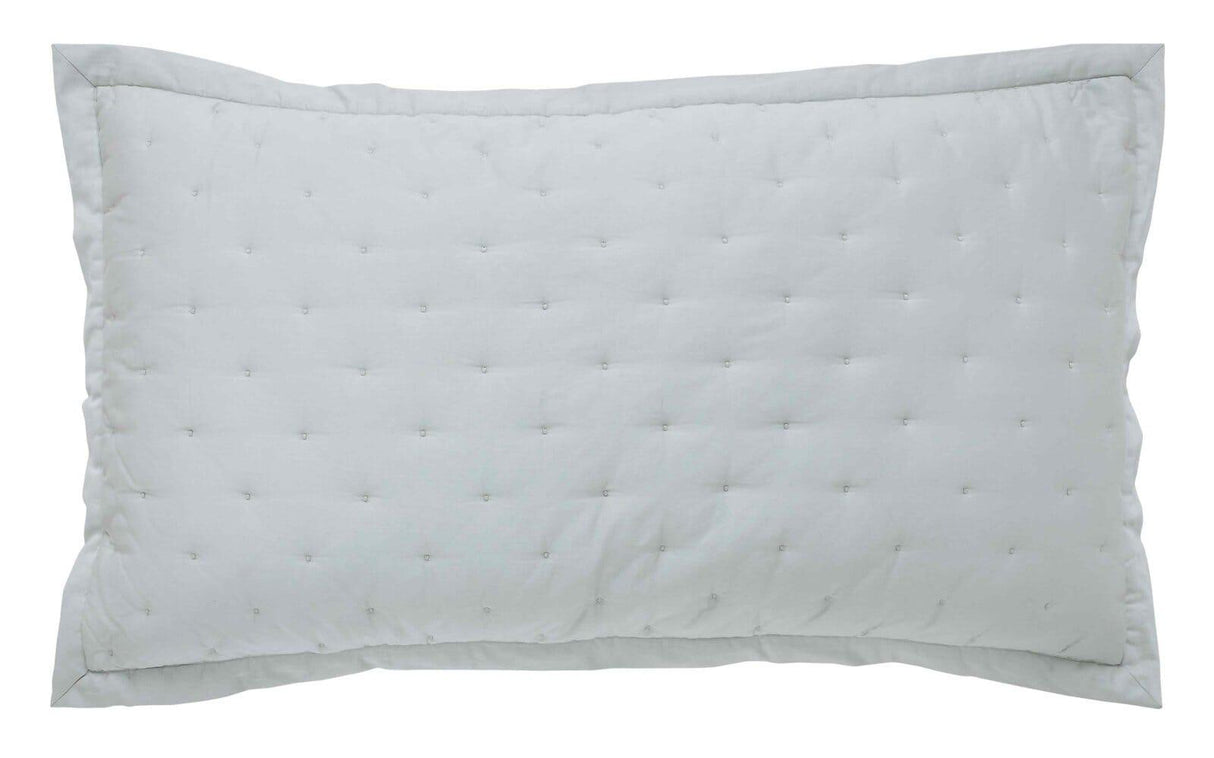 Orchids Lux Oscar Stitch Ice Mint 20 X 36 Quilt Sham