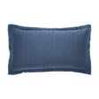 Orchids Lux Oscar Stitch Navy 20 X 36 Quilt Sham