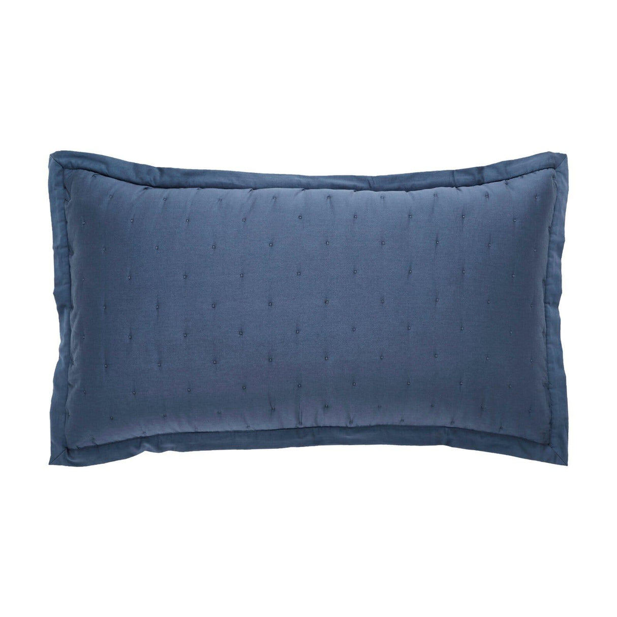 Orchids Lux Oscar Stitch Navy 20 X 36 Quilt Sham