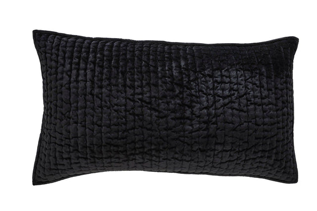 Orchids Lux Walton Channel Black 20 X 36 Quilt Sham