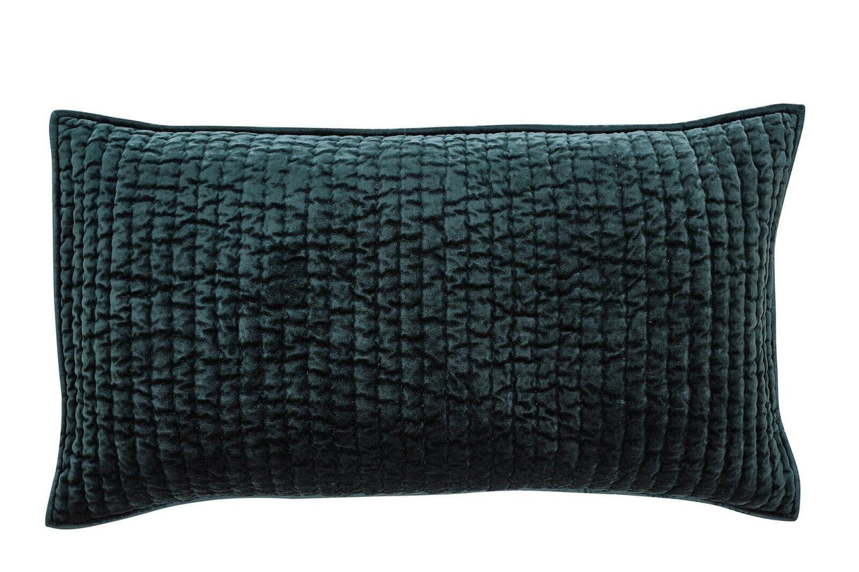 Orchids Lux Walton Channel Forest Green 20 X 36 Quilt Sham